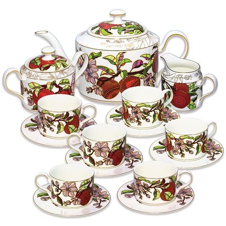 Сервиз чайный Empire яблоко 15 предметов на 6 персон красный