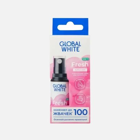 Спрей для полости рта Global White Fresh Bubble mint 15 мл люголь виалайн спрей для полости рта 45мл