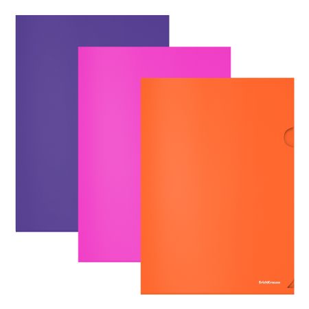 Папка-уголок пластиковая Erich Krause Soft Caribbean Sunset A4 непрозрачный в ассортименте