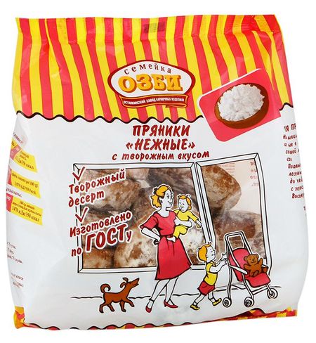 Пряники Семейка ОЗБИ Нежные с творожным вкусом, 400 г