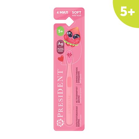 Щетка зубная детская President 3-6 лет