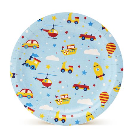 Тарелки бумажные Paterra Транспорт 18 см транспорт