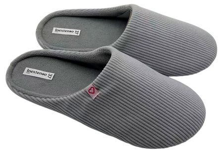 Тапочки женские InExtenso с закрытым носком серые