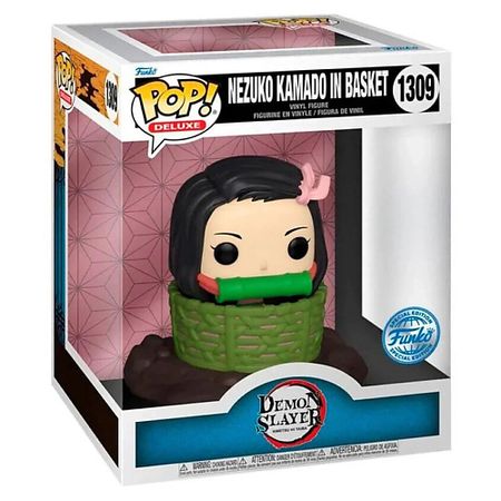 Интерактивная игрушка FUNKO Фигурка Demon Slayer Deluxe Nezuko Kamado In Basket Exclusive figure косплей меч iguro obanai demon slayer 40 дюймов