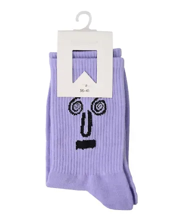Носки Эмоции (фиолетовые) (высокие) (36-41) (полиэстер, спандекс) (12-30525-202505-S34)