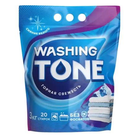 Порошок для стирки белья Washing Tone Горная свежесть 3 кг