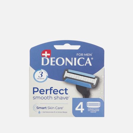 Сменные кассеты Deonica мужские, с 3 лезвиями, 4 шт