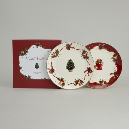 Набор тарелок Рождественская сказка/ Christmas tale рождественская повязка на голову с рогом оленя