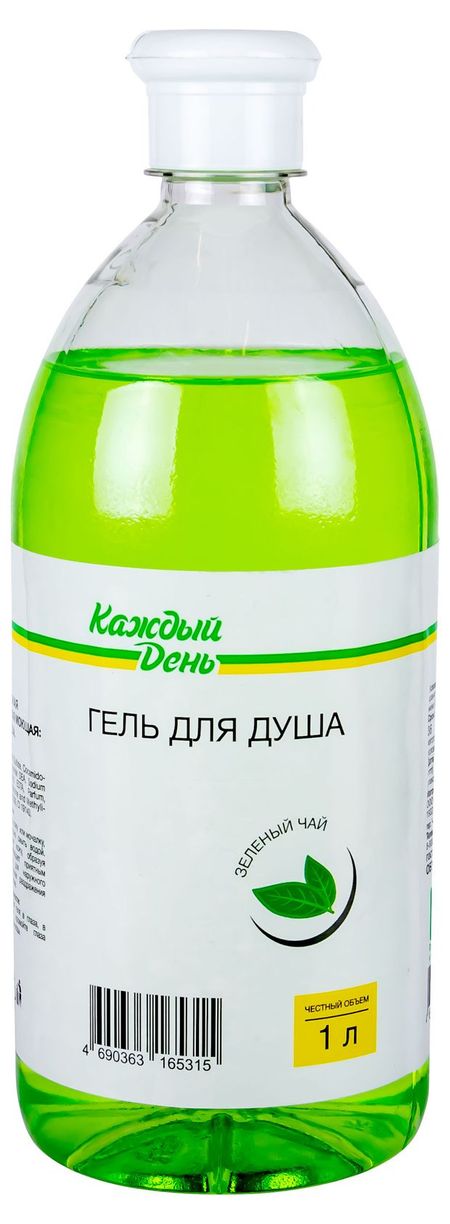 Гель для душа Каждый день с ароматом зеленого чая, 1 л
