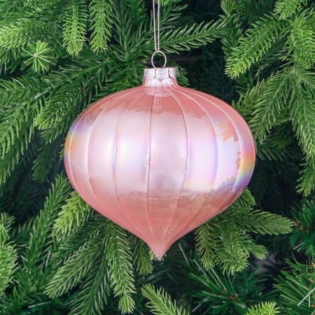 Игрушка ёлочная Yancheng Shiny Игрушка ёлочная Yancheng Shiny шар стеклянный розовый перламутровый 12 см