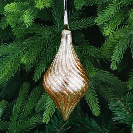 Игрушка ёлочная Yancheng Shiny шар стеклянный бронзовый 7х7х14 см