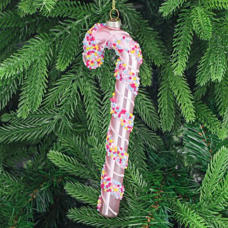 Игрушка ёлочная Yancheng Shiny украшение стеклянное конфета 6,4х2х20 см