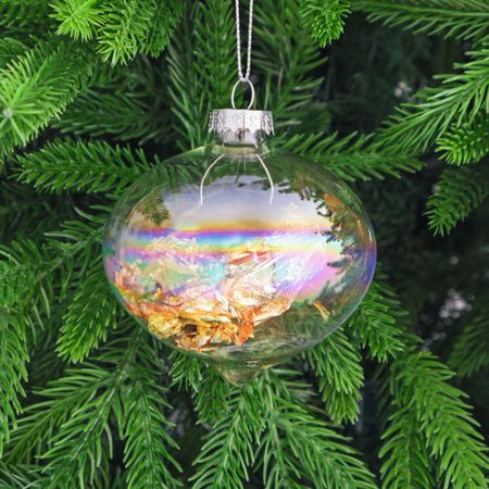Игрушка ёлочная Yancheng Shiny шар стеклянный с золотистой фольгой 8 см игрушка на магнитах с фольгой черепаха улитка 3027 фигурки 2шт фольга 8цв глазки 3шт аппликация   д творч 3