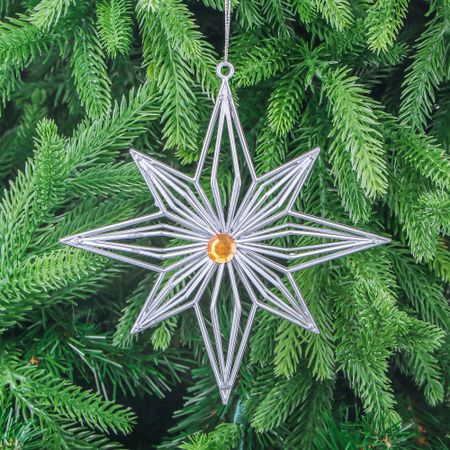 Игрушка ёлочная Gerimport Ny снежинка 16 см