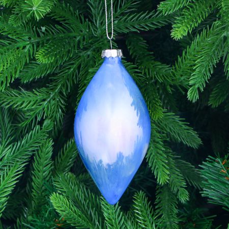 Игрушка ёлочная Yancheng Shiny шар стеклянный 6,5х13 см