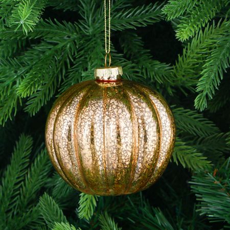 Игрушка ёлочная Yancheng Shiny шар стеклянный тыква 10х10х8,5 см
