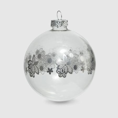 Шар новогодний Baoying yiwen прозрачный,8 см