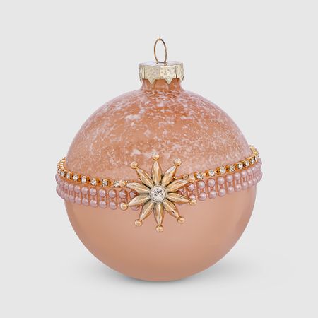 Шар новогодний Baoying yiwen на елку звезда золото 8 см