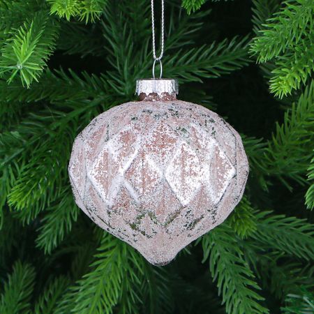 Игрушка ёлочная Yancheng Shiny шар стеклянный серебристый 8 см