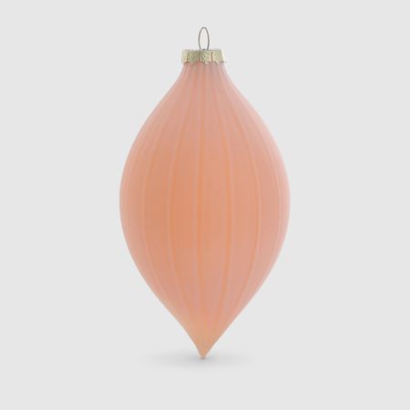 Подвеска стеклянная Yancheng Shiny персиковая 8х8х16 см