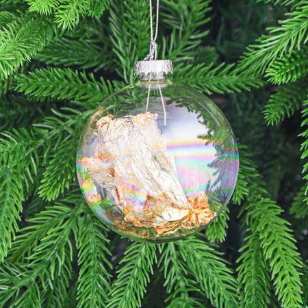 Игрушка ёлочная Yancheng Shiny шар стеклянный с золотистой фольгой 8 см игрушка на магнитах с фольгой черепаха улитка 3027 фигурки 2шт фольга 8цв глазки 3шт аппликация   д творч 3