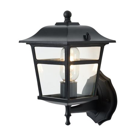 Светильник садово-парковый настенный Voltega Noon черный 280 мм E27 40 Вт IP44 (VGL7213WL-01B1) светильник садово парковый настенный maytoni goiri бронза e27 60 вт ip44 o029wl 01bz