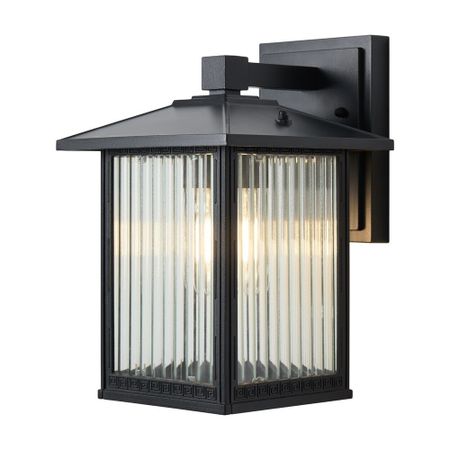 Светильник садово-парковый настенный Voltega Rou черный 275 мм E27 40 Вт IP44 (VGL7220WL-01B) светильник садово парковый настенный maytoni goiri бронза e27 60 вт ip44 o029wl 01bz