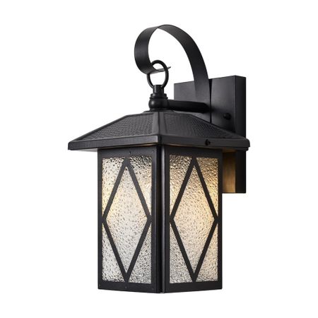 Светильник садово-парковый настенный Voltega Cruz черный 300 мм E27 40 Вт IP44 (VGL7215WL-01B) светильник садово парковый настенный maytoni goiri бронза e27 60 вт ip44 o029wl 01bz