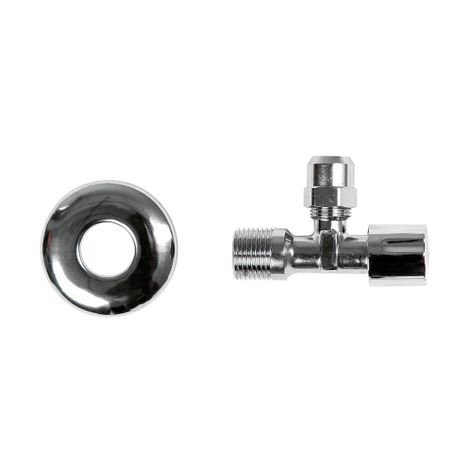 Вентиль латунный Arrowhead 1/2 НР(ш) х 3/8 НР(ш) для подключения смесителя хром (SV-102-1510)