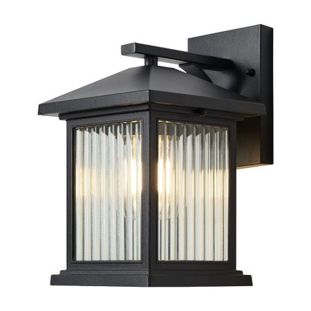 Светильник садово-парковый настенный Voltega Rou черный 245 мм E27 40 Вт IP44 (VGL7220WL-01B1) светильник садово парковый настенный maytoni goiri бронза e27 60 вт ip44 o029wl 01bz