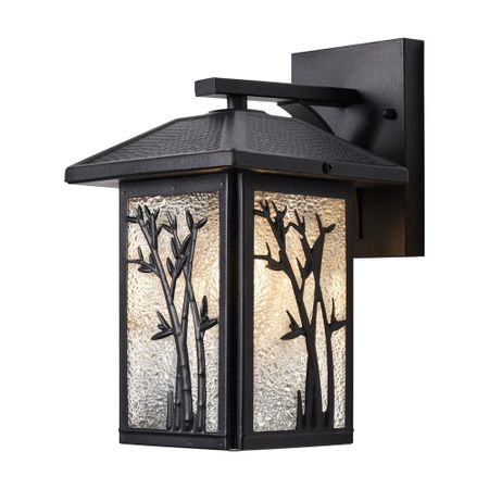 Светильник садово-парковый настенный Voltega Saga черный 245 мм E27 40 Вт IP44 (VGL7218WL-01B1) светильник садово парковый настенный maytoni goiri бронза e27 60 вт ip44 o029wl 01bz