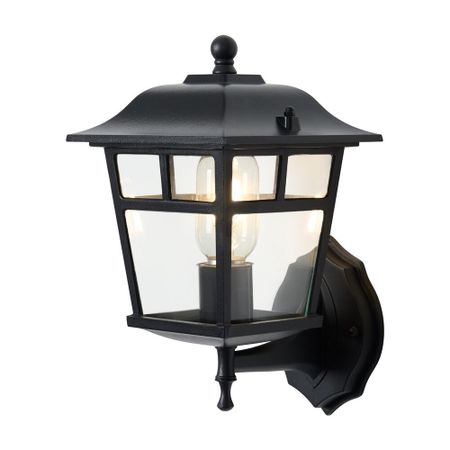 Светильник садово-парковый настенный Voltega Eve черный 280 мм E27 40 Вт IP44 (VGL7212WL-01B) светильник садово парковый настенный maytoni goiri бронза e27 60 вт ip44 o029wl 01bz