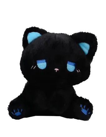 Мягкая игрушка Котик сидит (черный) (20см) (12-0960-202507-T3)