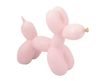 Декоративная фигурка Собачка-шарик (розовая) (21х17) (керамика) (12-Foryoucraft-202506-D7)