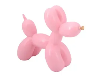Декоративная фигурка Собачка-шарик (ярко-розовая) (21х17) (керамика) (12-Foryoucraft-202506-D6)