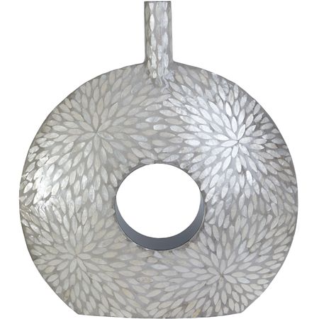 Ваза декоративная Glasar с отделкой раковинами устриц 50х14х57 см