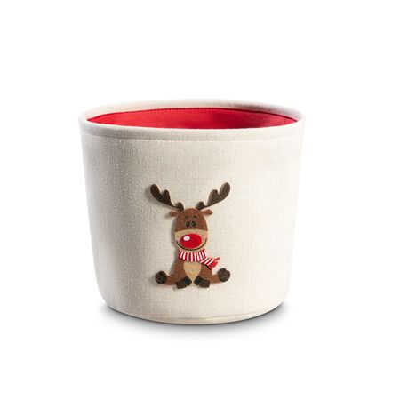 Корзина для хранения Dome Луми бежевая, красная