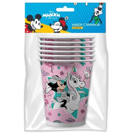 Стаканы бумажные Minnie Mouse 250 мл 6 шт