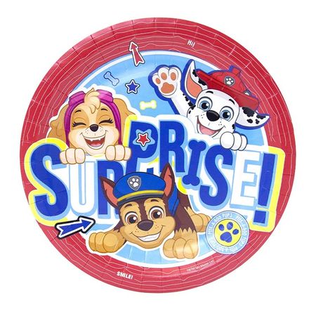 Тарелки бумажные Щенячий патруль 18 см 6 шт в ассортименте