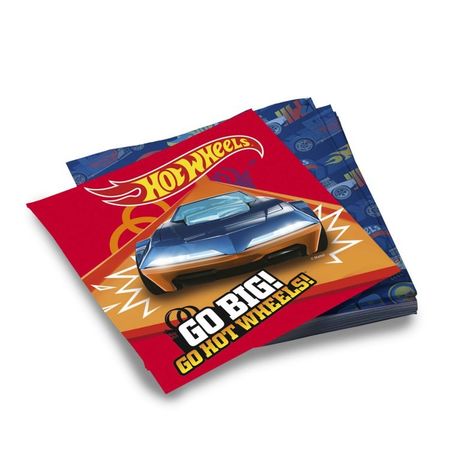 Салфетки бумажные Hot Wheels 33х33 см 20 шт праздничные 100 лучших стикеров
