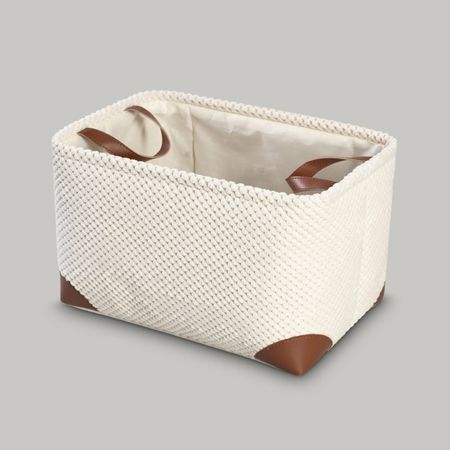 Корзины Prime Prive набор для хранения Лейф экрю, коричневый, 3 предмета