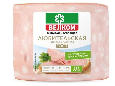Колбаса вареная ВЕЛКОМ Любительская ГОСТ, 400 г