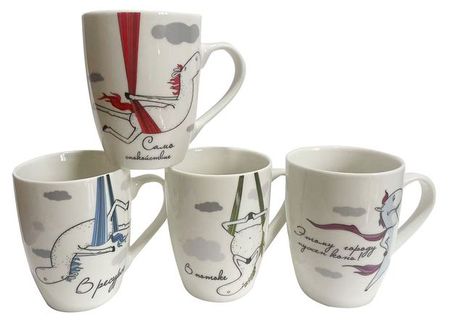 Кружка MILLIMI В полете фарфор, 340 мл 1 шт в ассортименте
