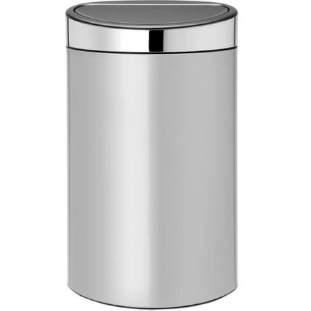 Ведро для мусора Brabantia Touch Bin New с крышкой 40 л металл серое металлик