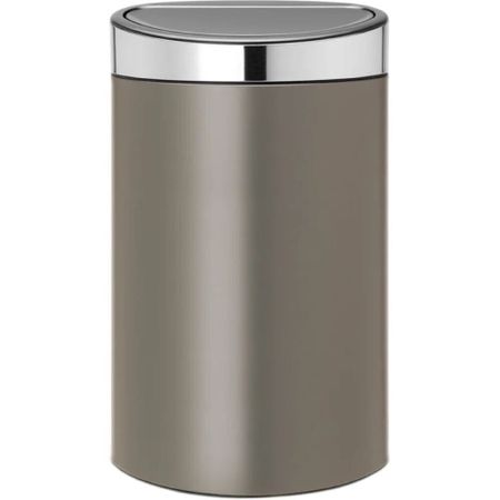 Ведро для мусора Brabantia Touch Bin New с крышкой 40 л металл платиновое/хром
