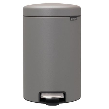 Ведро для мусора Brabantia NewIcon с крышкой 20 л металл серое с напылением с педалью