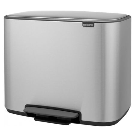 Ведро для мусора Brabantia Bo Pedal Bin с крышкой 36 л металл стальное матовое с педалью