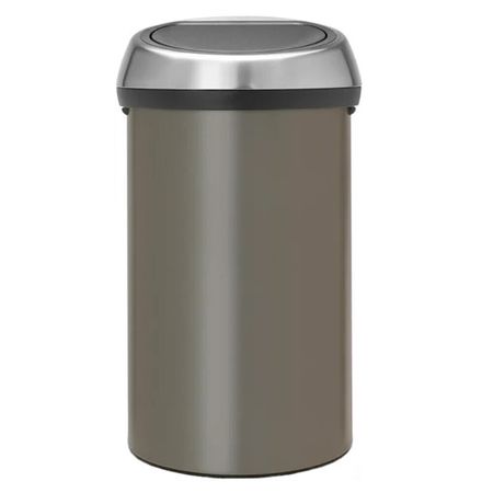 Ведро для мусора Brabantia Touch Bin с крышкой 60 л металл платиновое