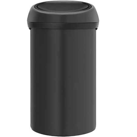 Ведро для мусора Brabantia Touch Bin с крышкой 60 л металл черное с эффектом минерального напыления тетрадь 48л кл релакс мел картон ламинация soft touch с эффектом металлик ассорти