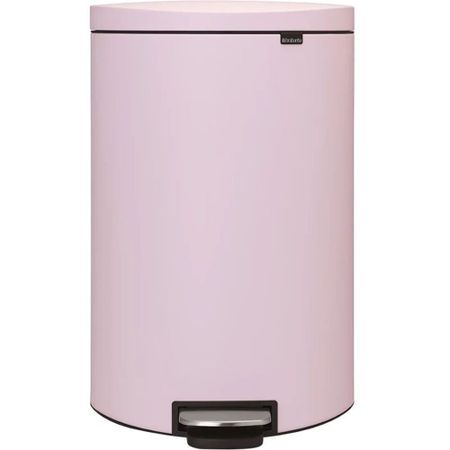 Ведро для мусора Brabantia FlatBack+ с крышкой 40 л металл розовое с педалью